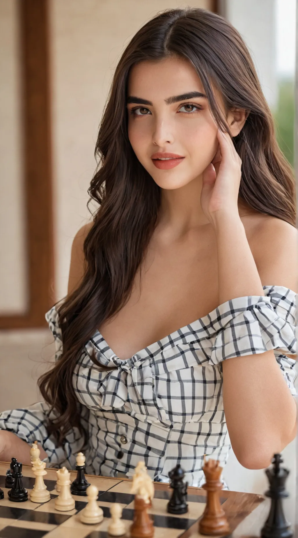 ai character: Alexandra botez background