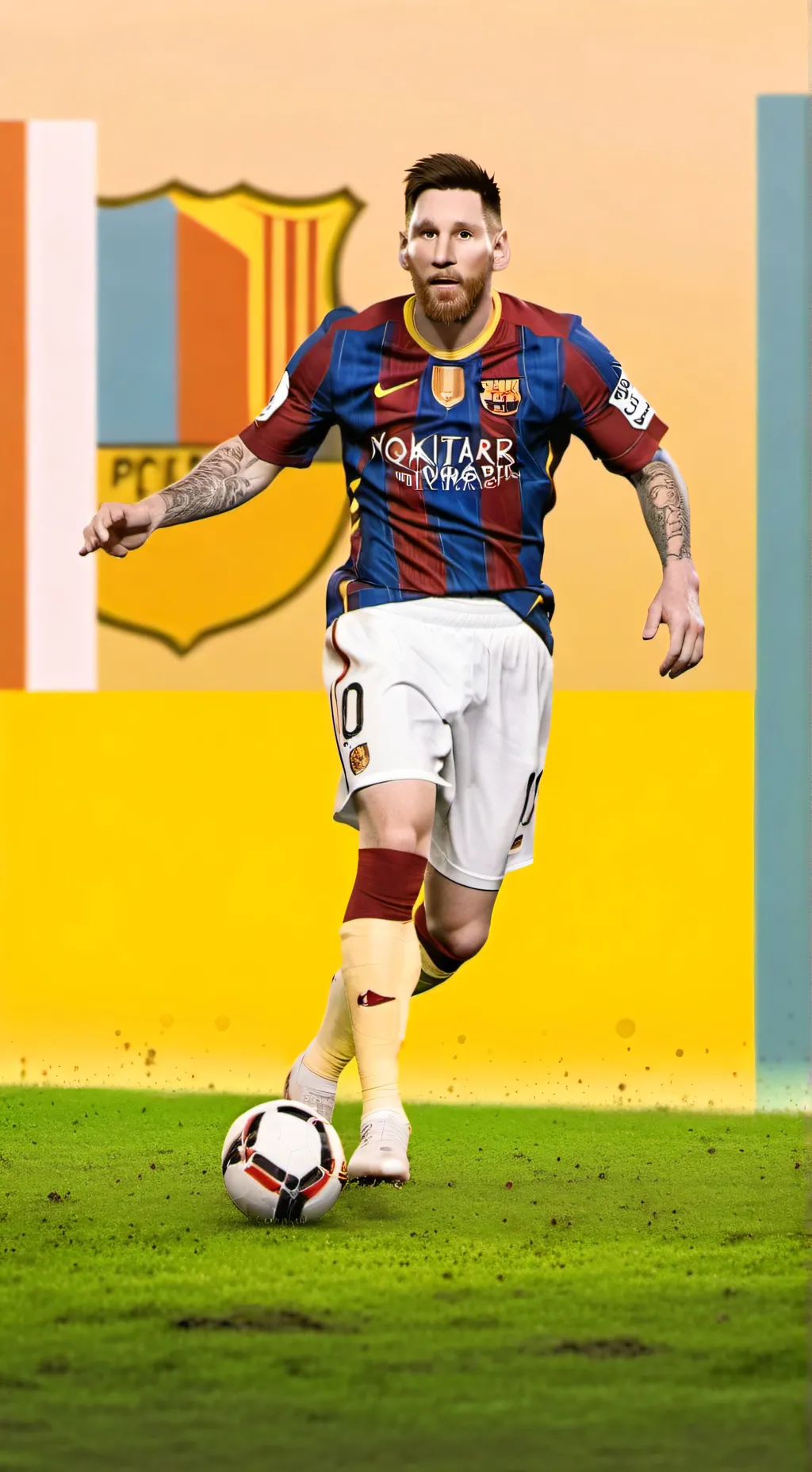 ai character: Lionel Messi  background