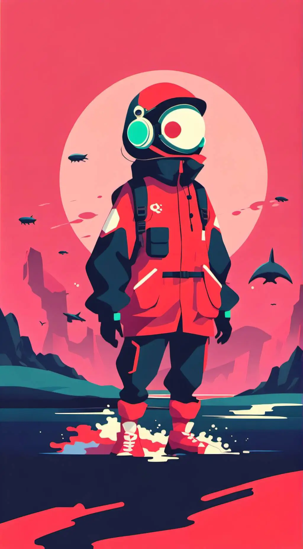 ai character: Squid game kid background