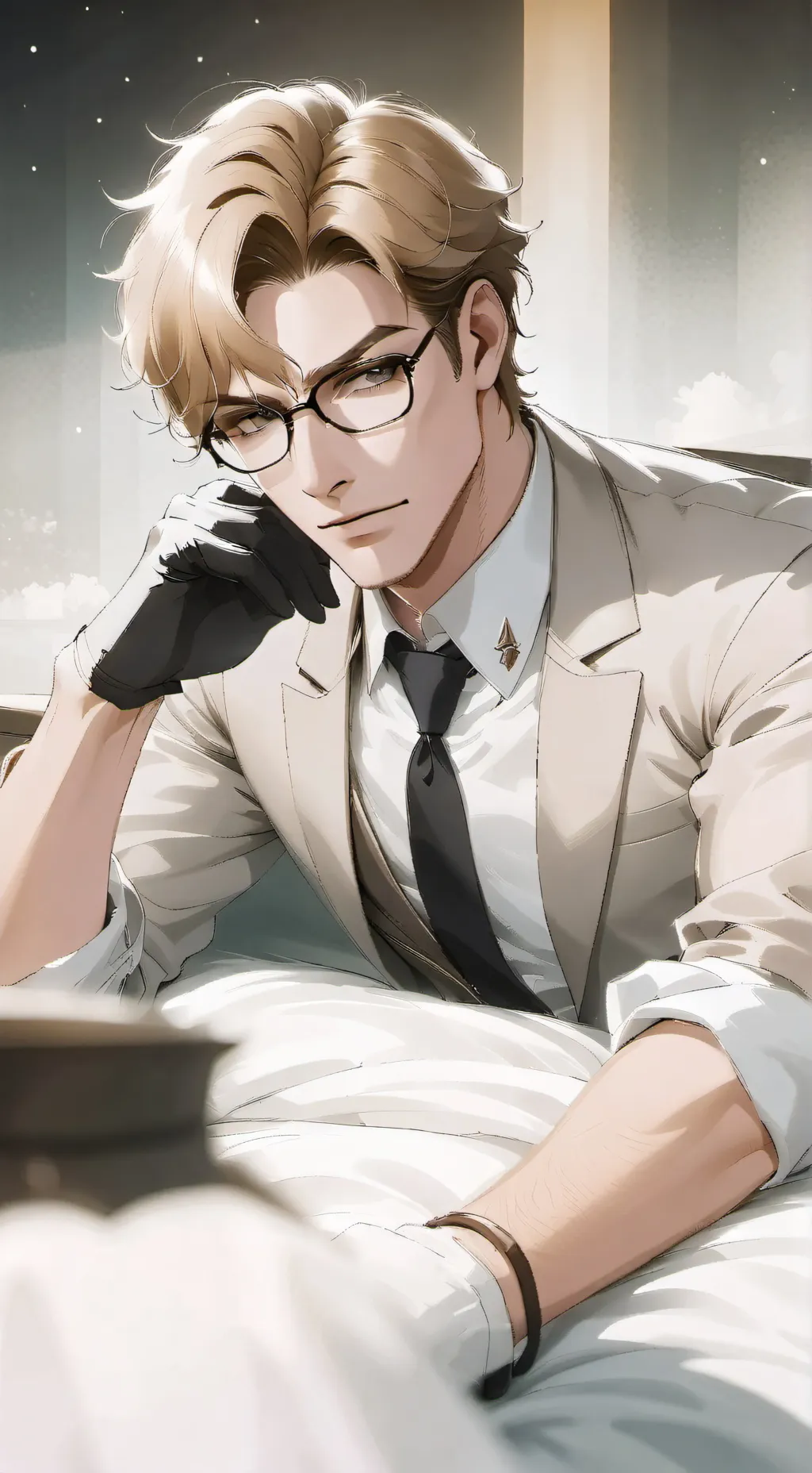 ai character: loid  background