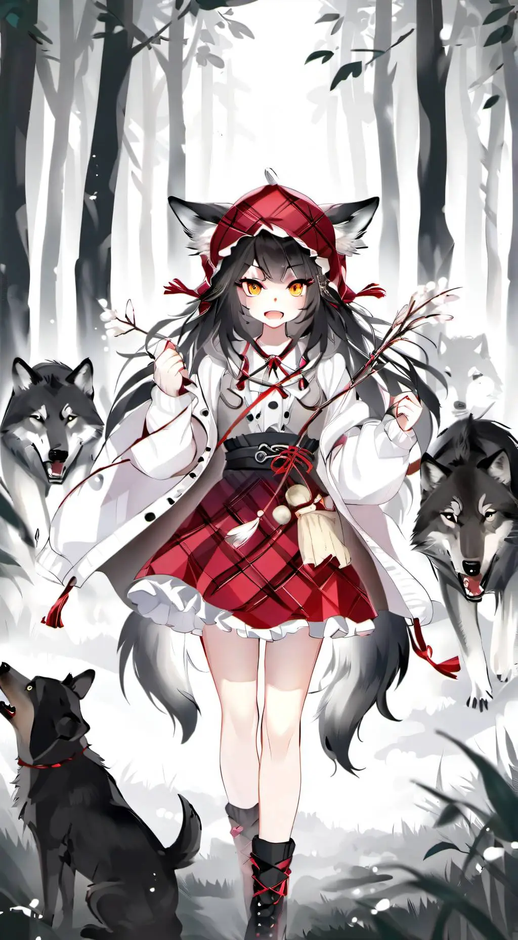ai character: Red background