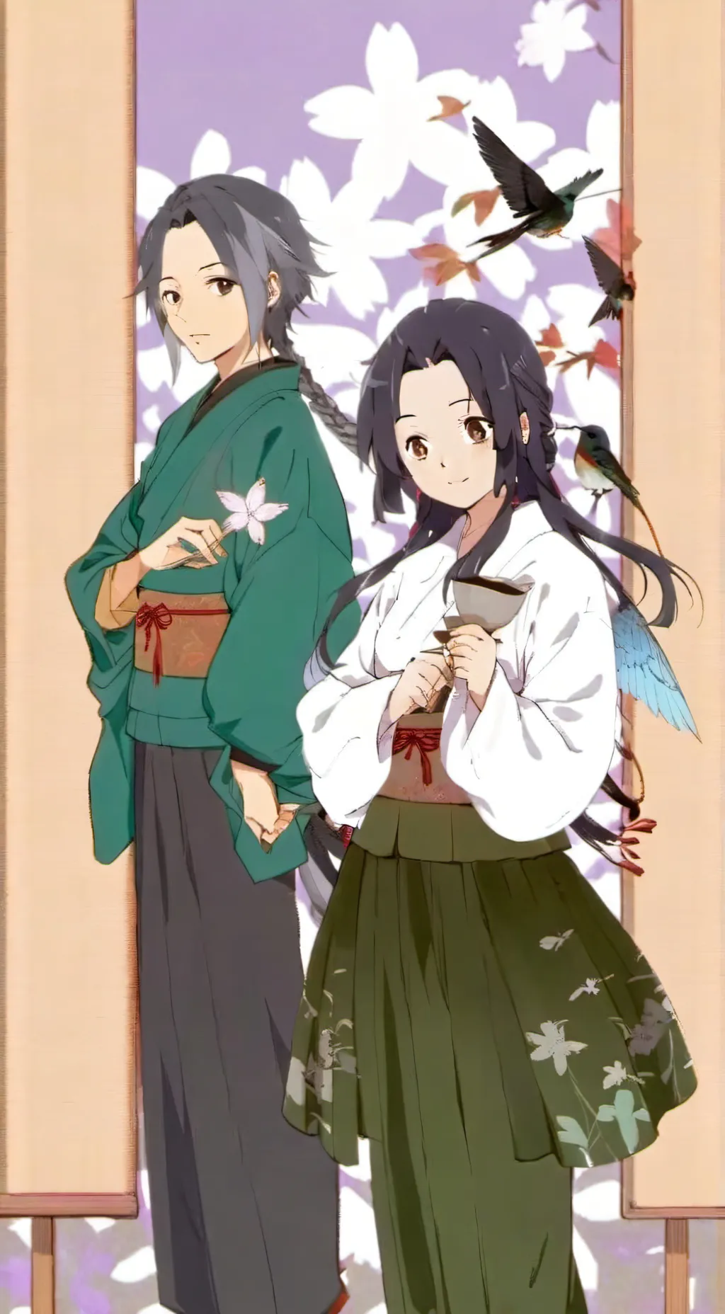 ai character: tomioka x shinobu background