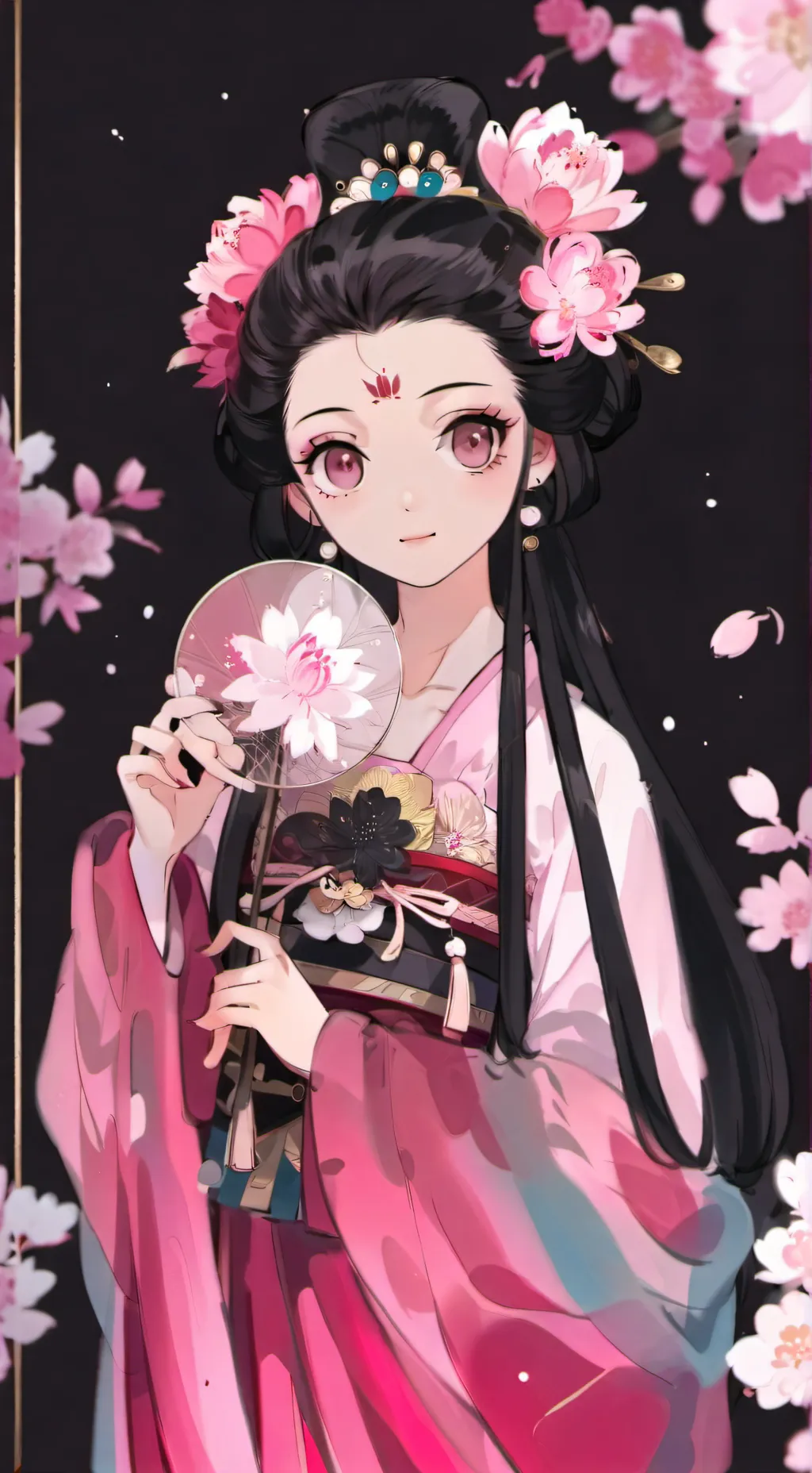 ai character: Nezuko background