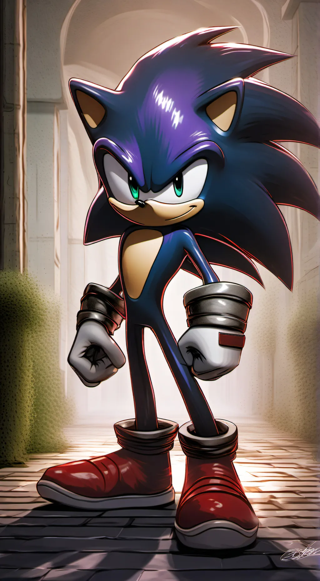 ai character: Dark Sonic background