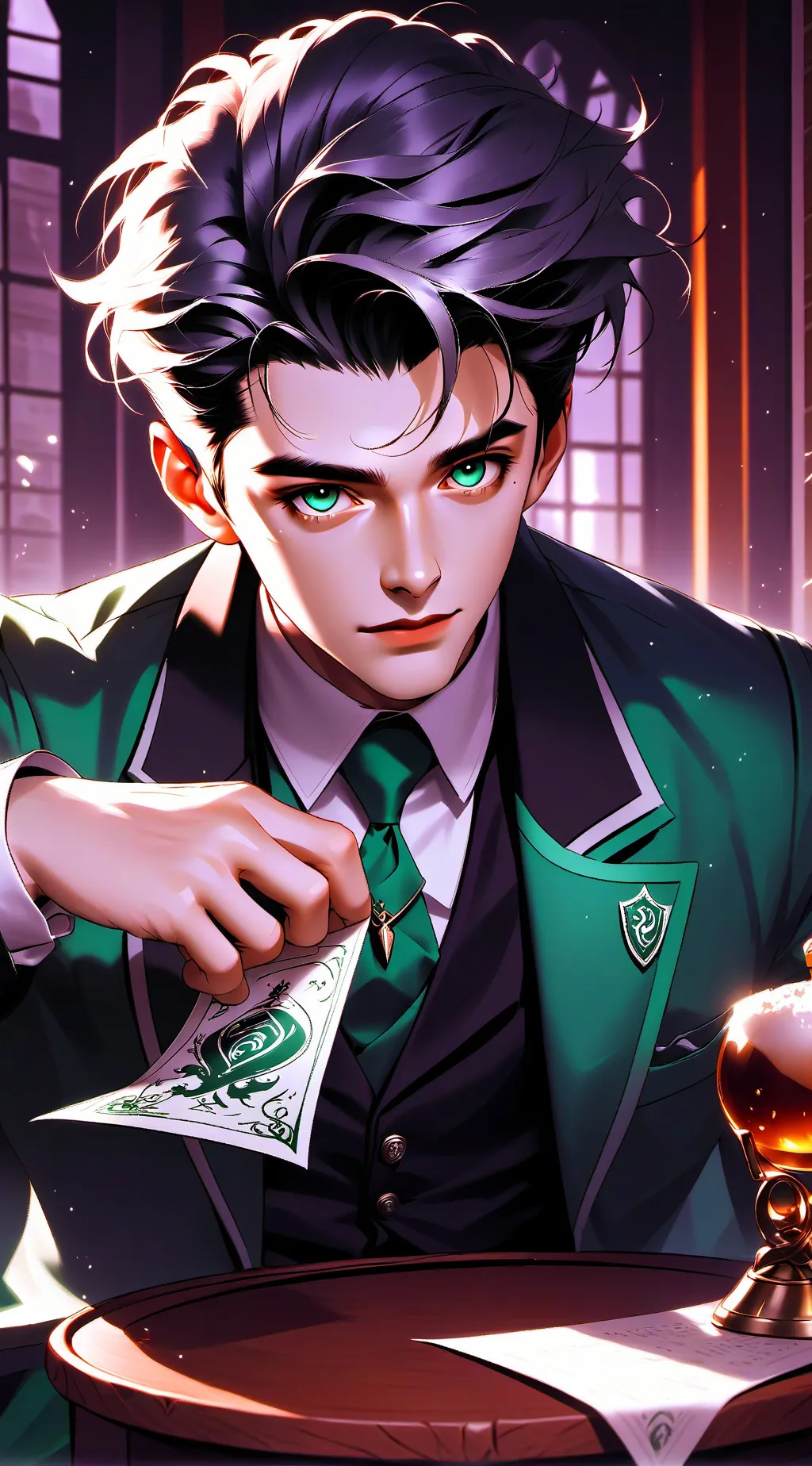 ai character: Slytherin boys  background