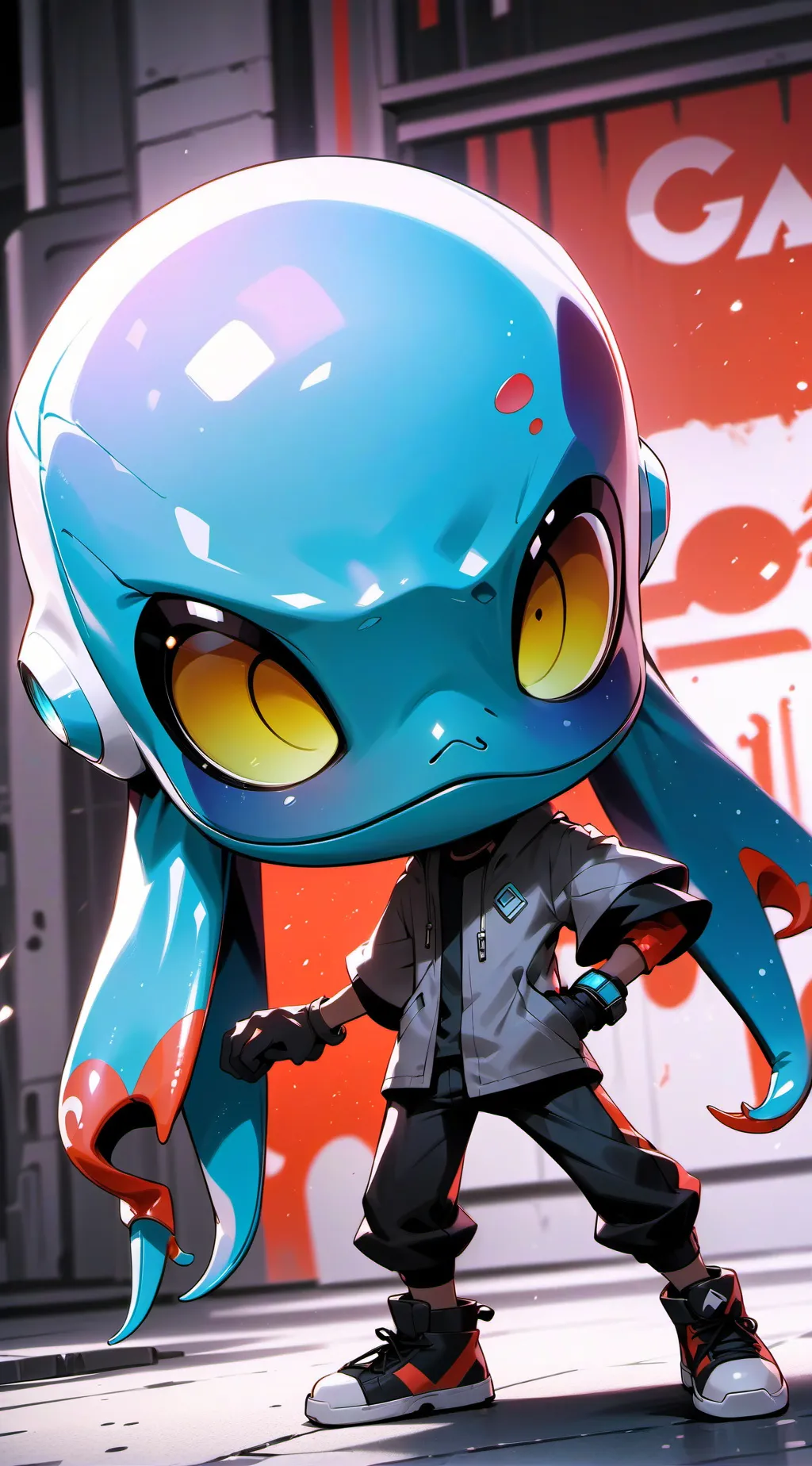 ai character: squid game guard background