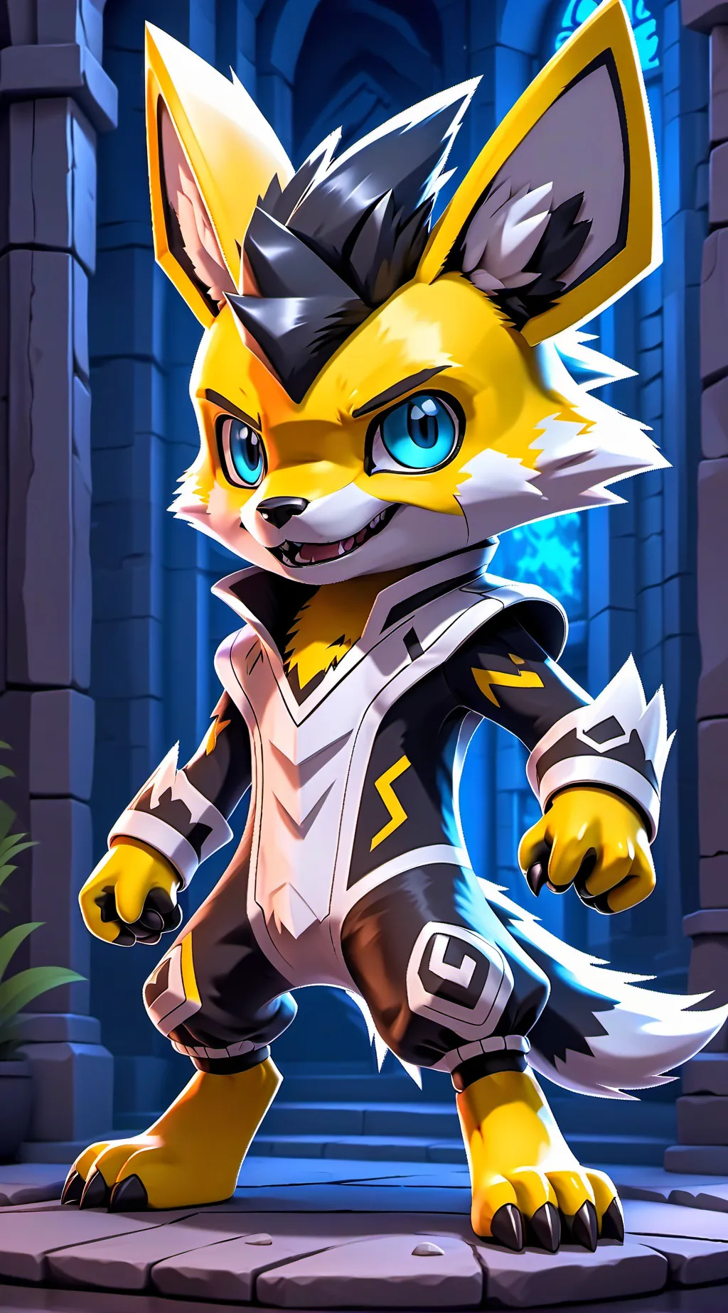 ai character: zeraora background