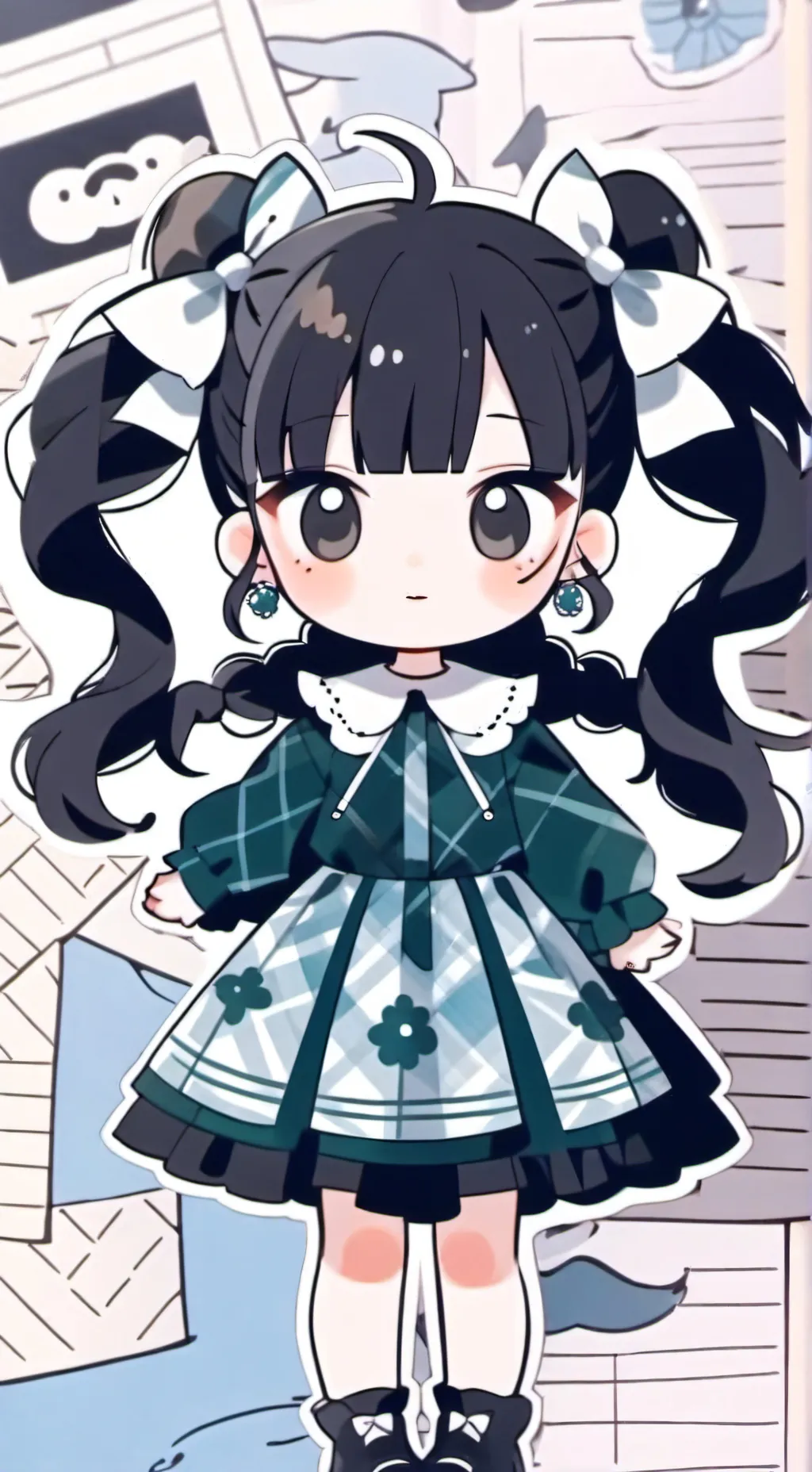 ai character: Christmas shock background