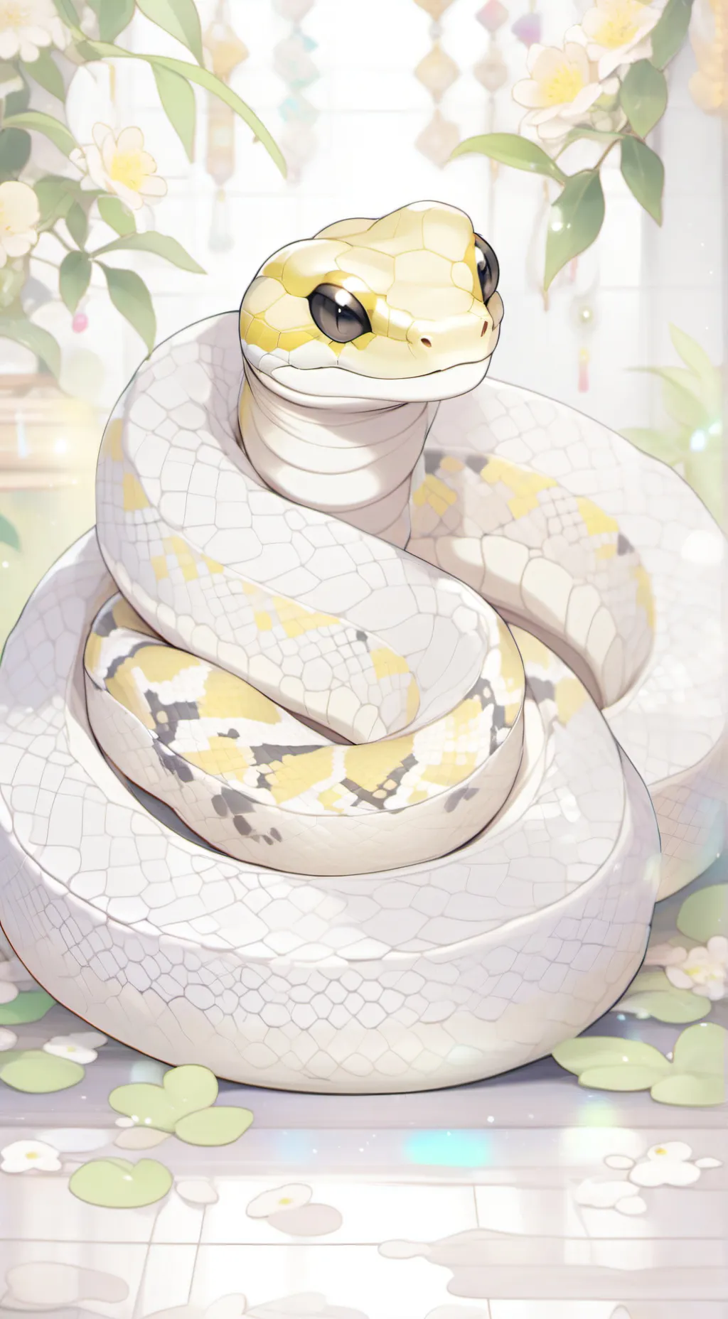 ai character: 100 baby snakes background