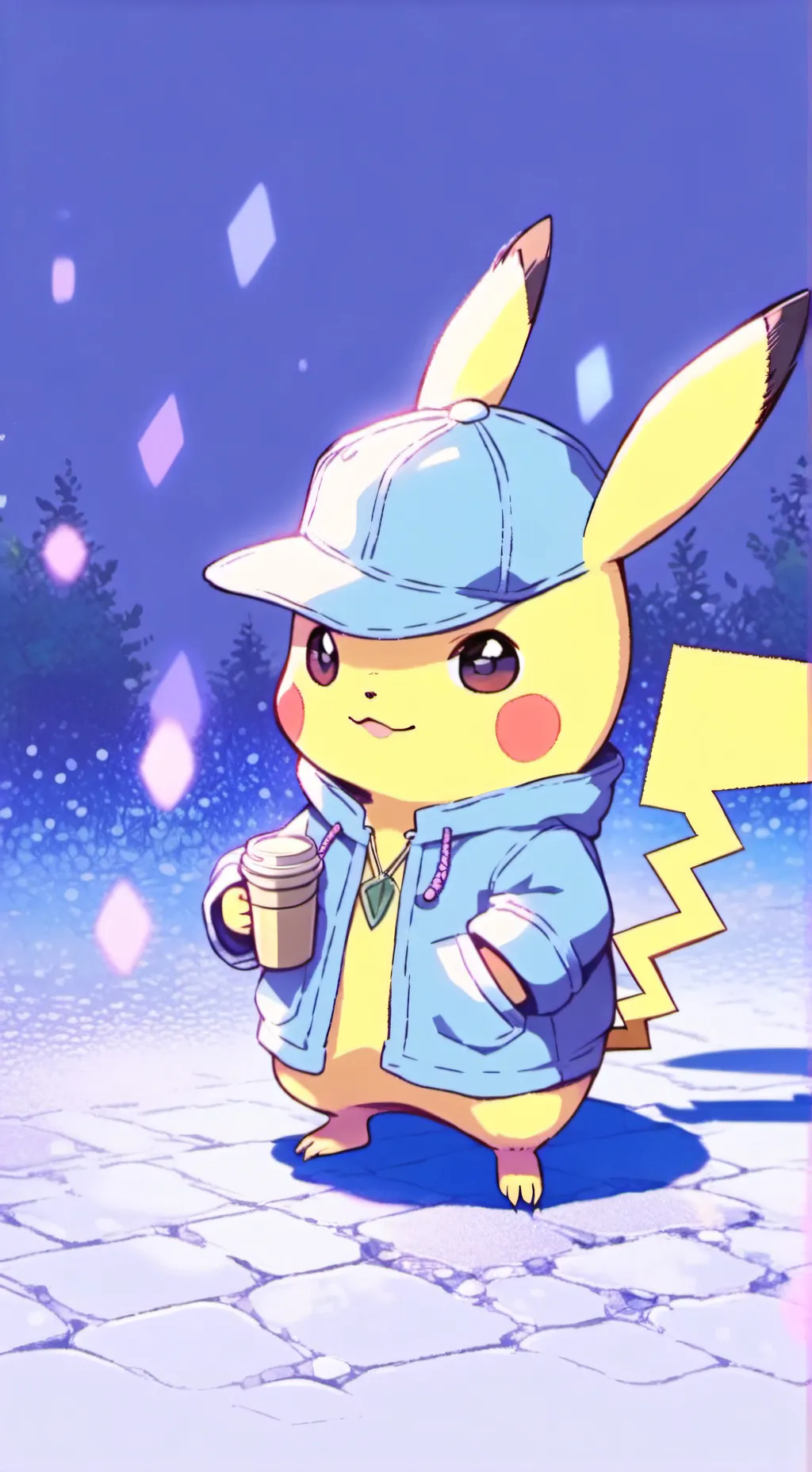 ai character: Pikachu  background