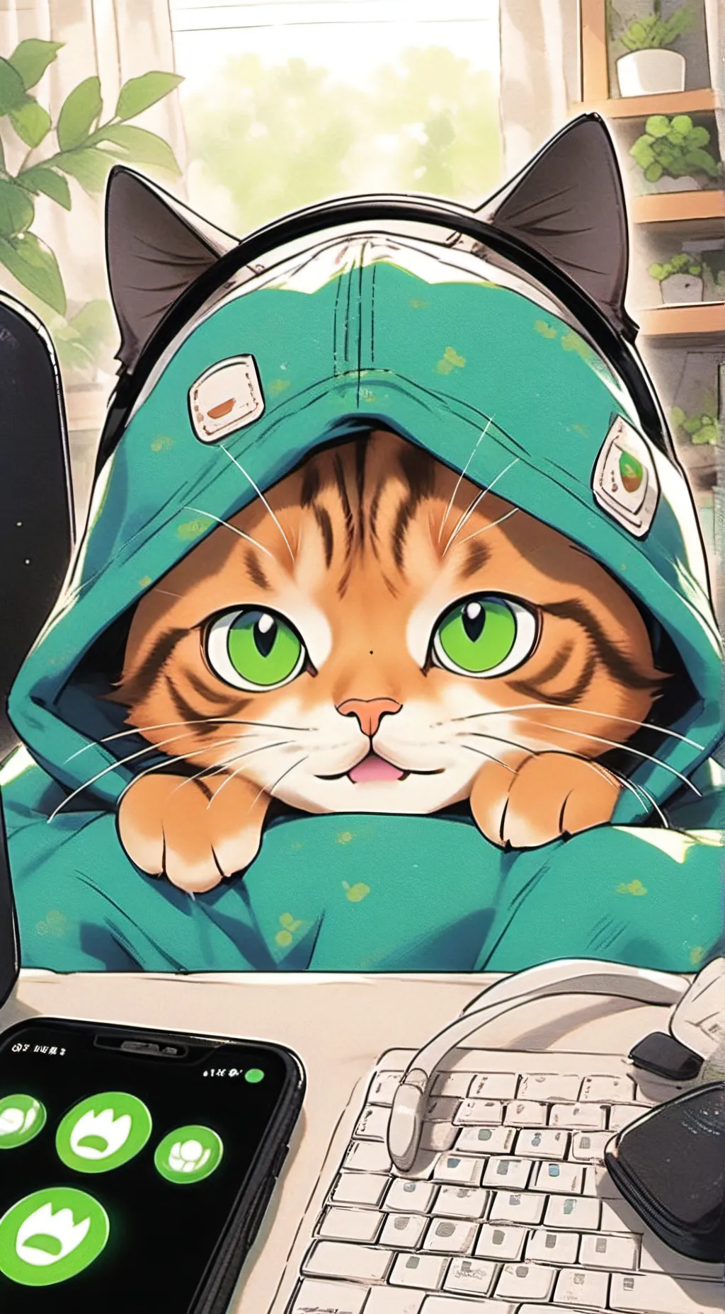 ai character: BitByte background