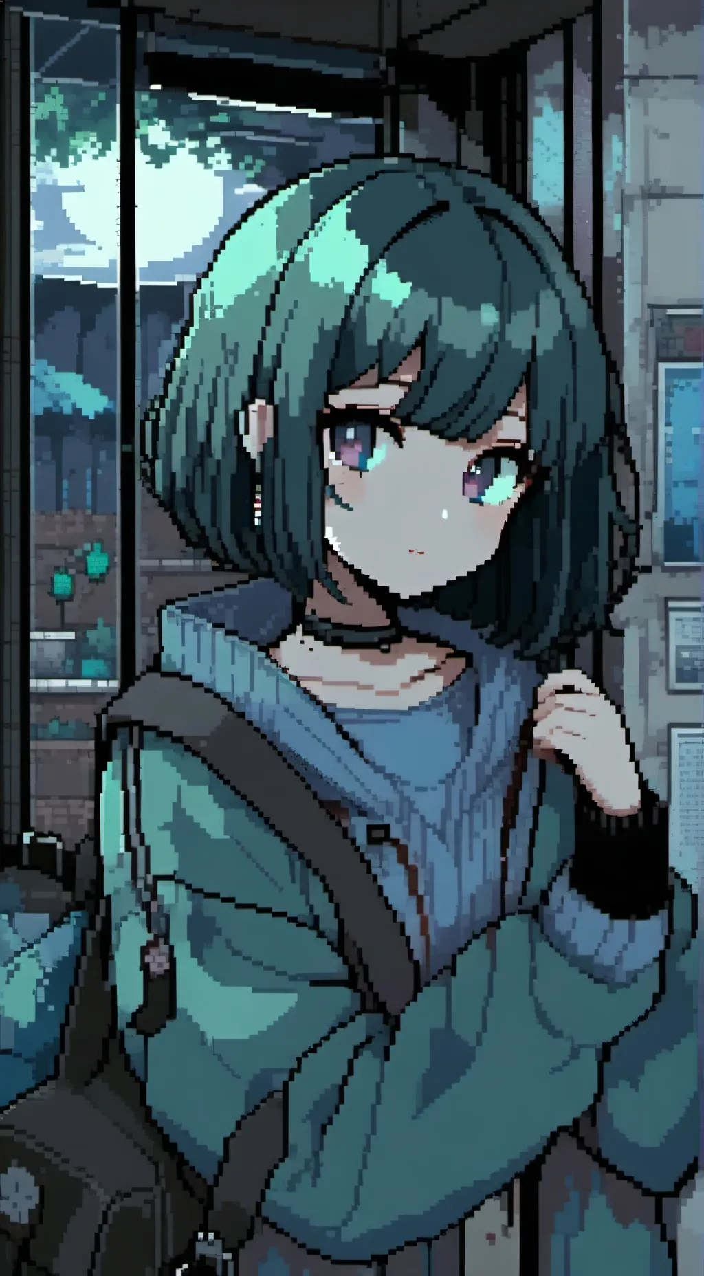 ai character: Ellie  background