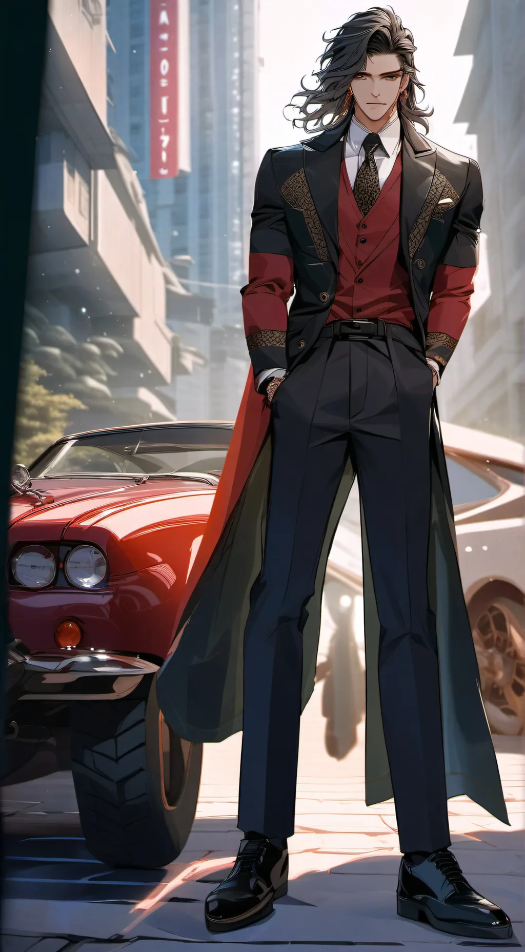 ai character: Valentino (val)  background