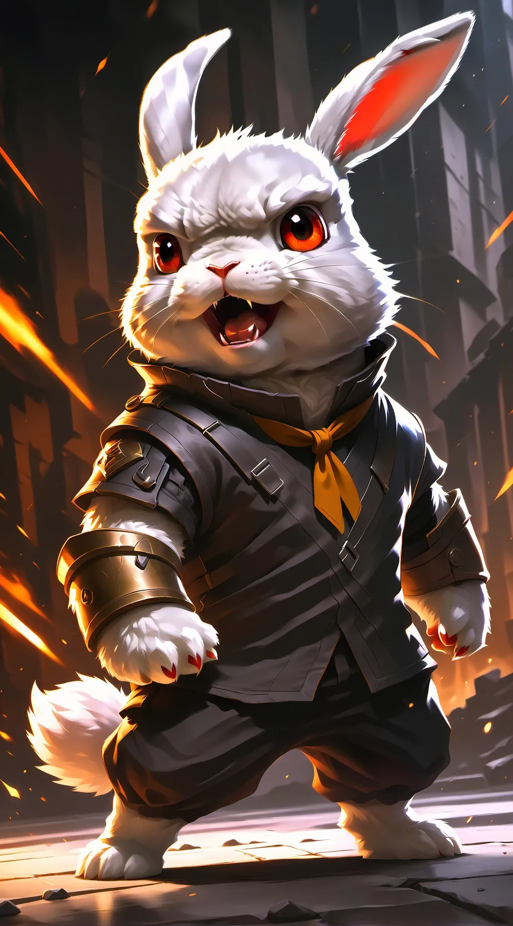 ai character: angry bunny  RAH😤 background