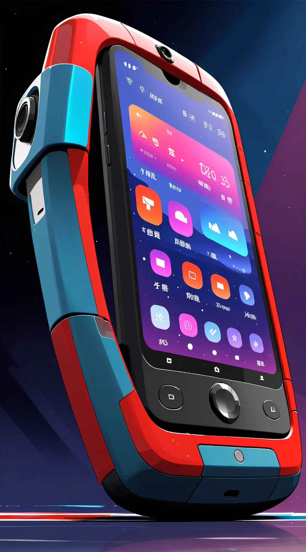 ai character: talking phone background