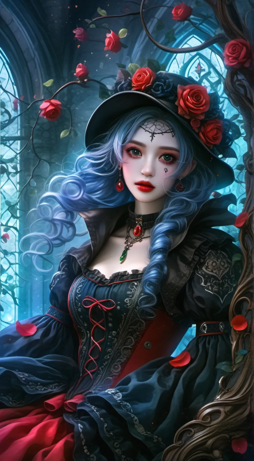 ai character: bruja buena background
