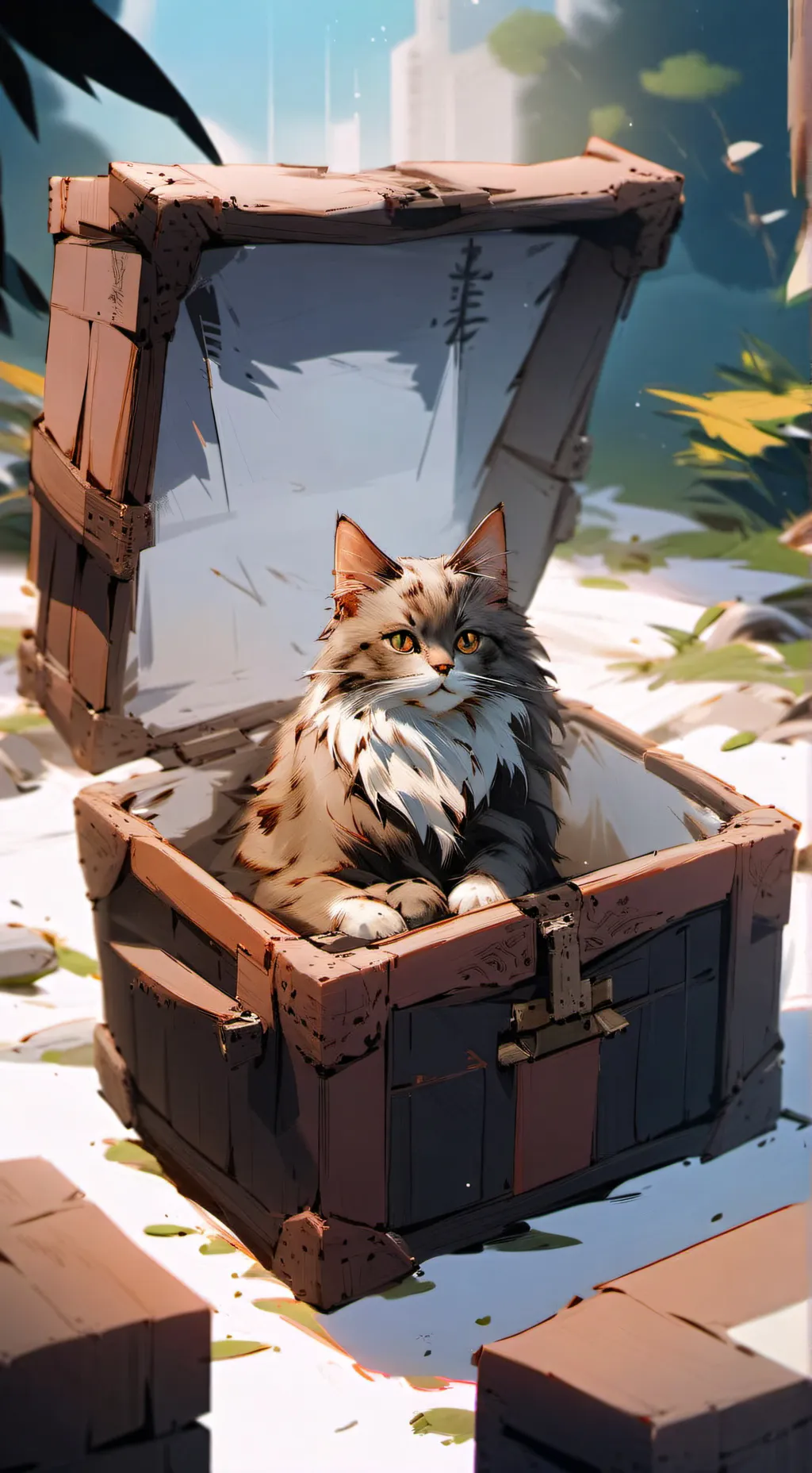 ai character: Magical cat(saly) background