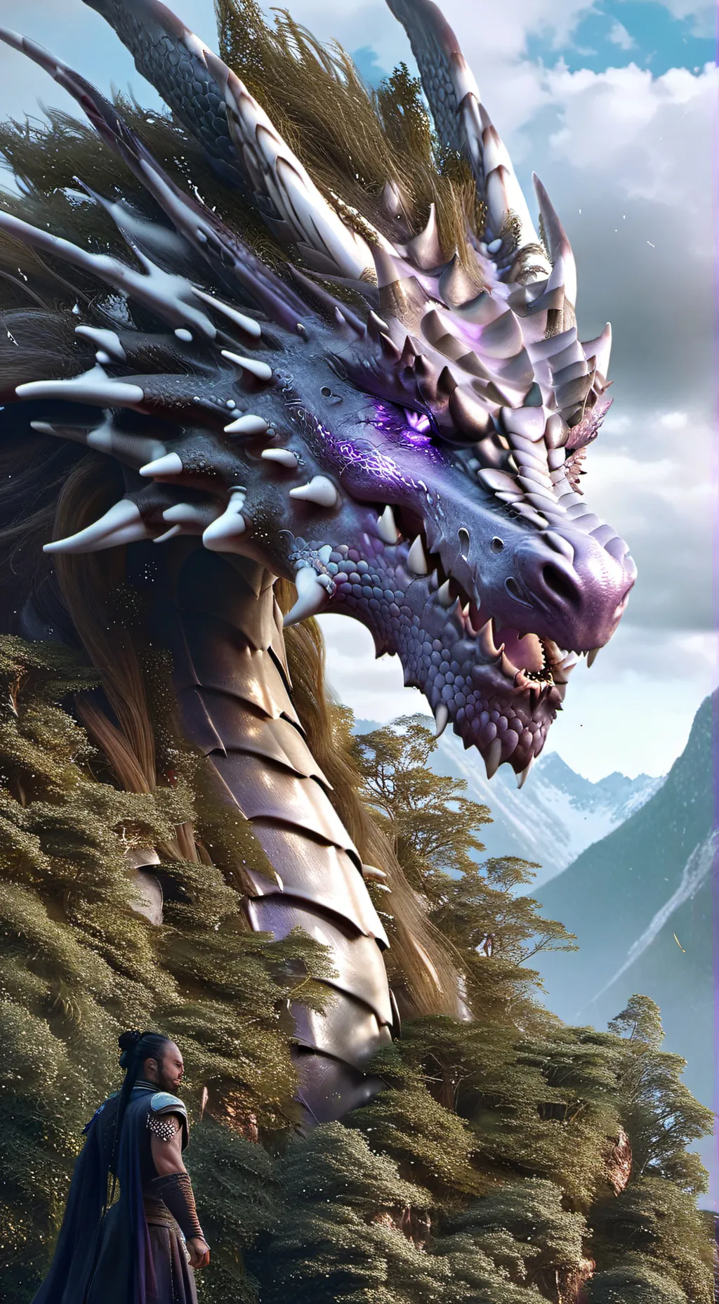 ai character: Durple background