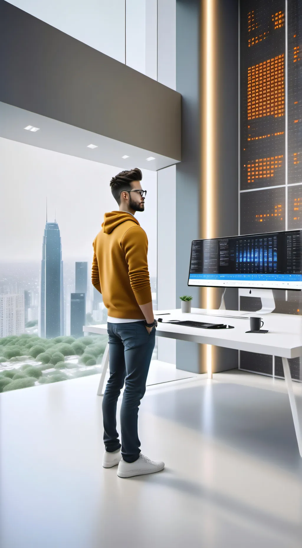 ai character: AI Defender Tycoon background