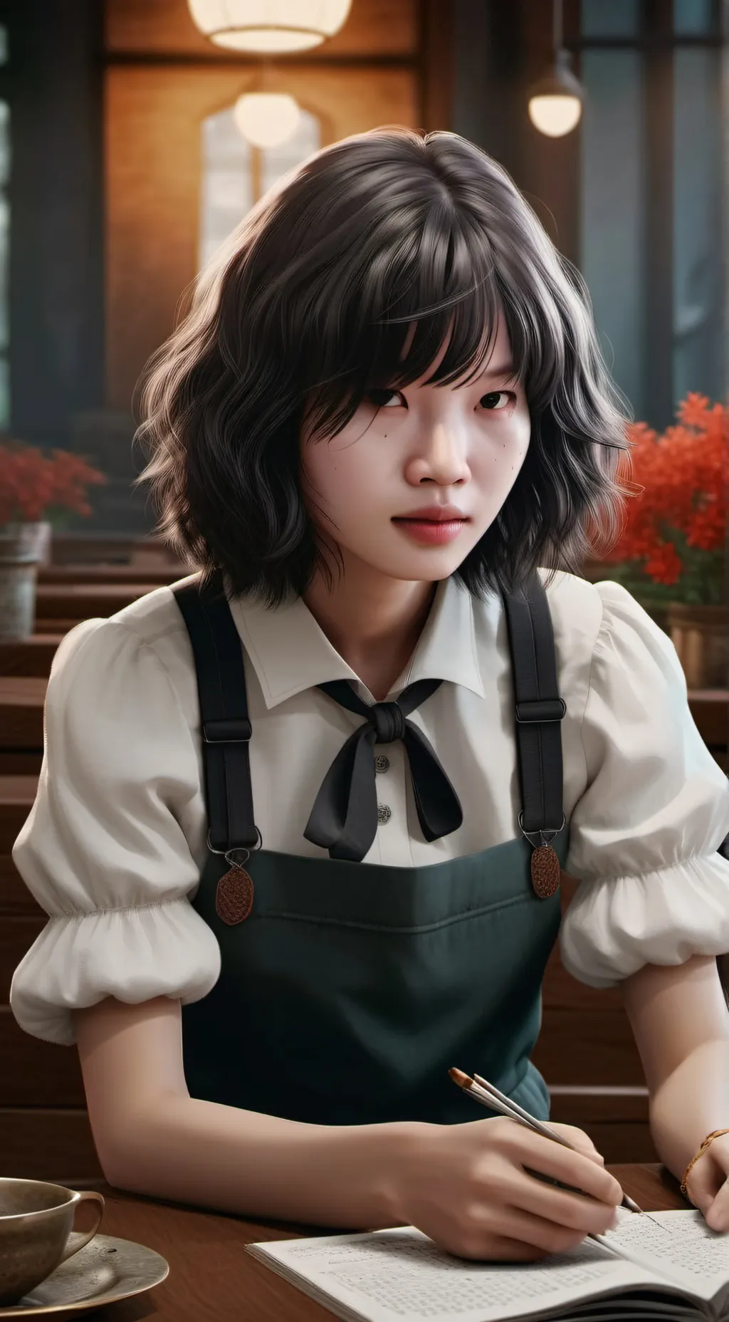 ai character: Sae byeok 𓃜 background