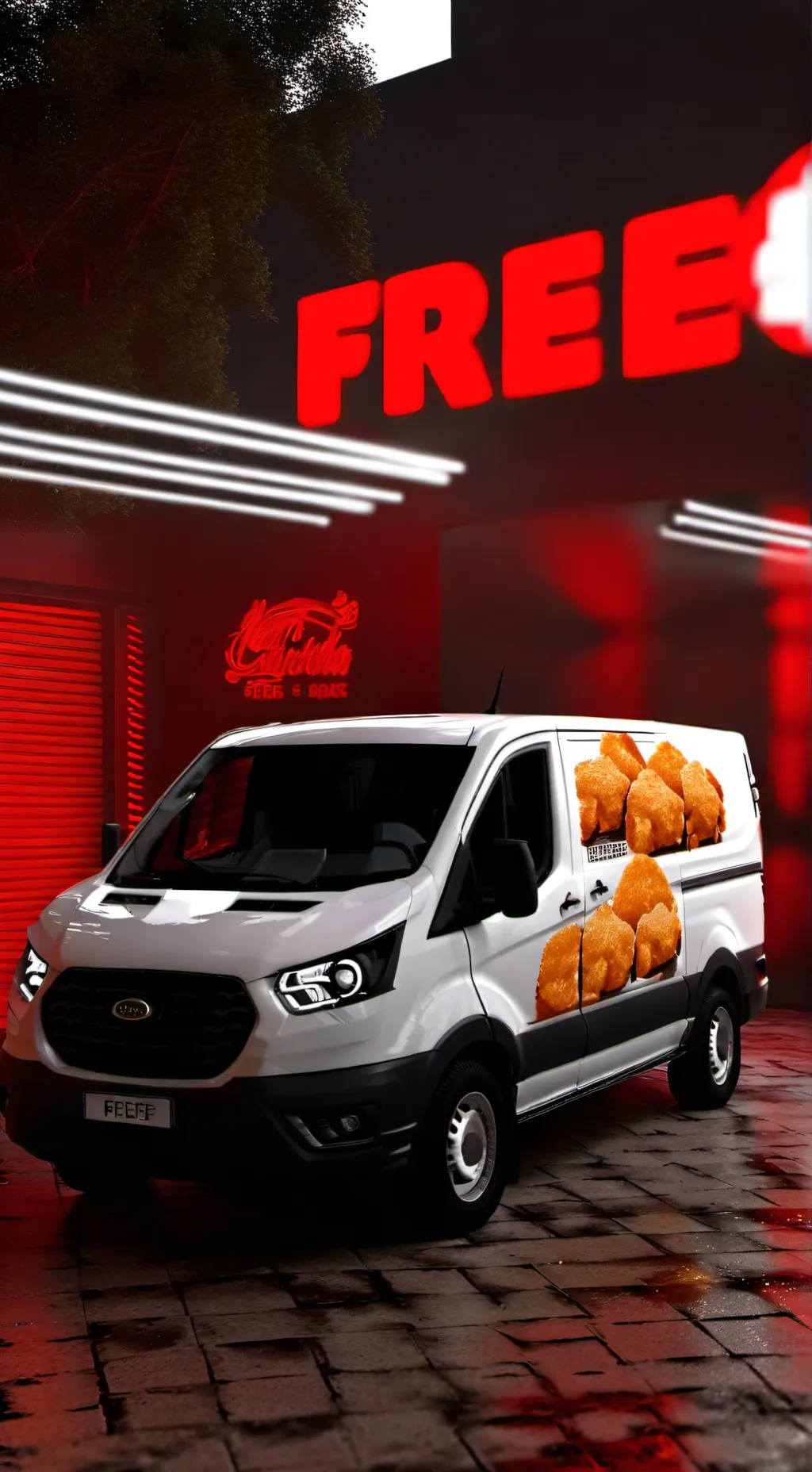 ai character: Free nuggets  background