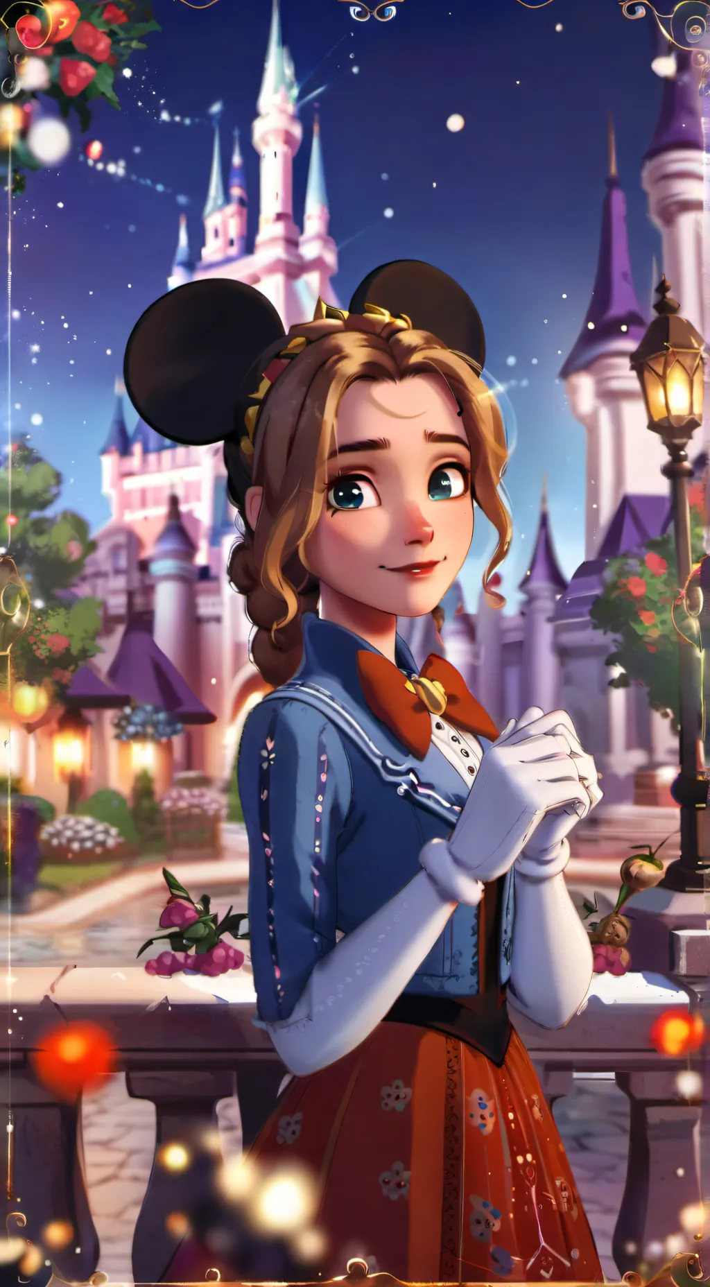 ai character: Minnie Mouse background