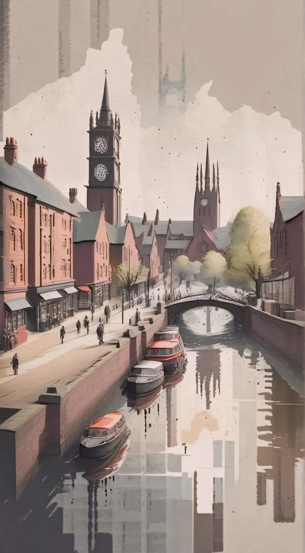 ai character: uk Town  background