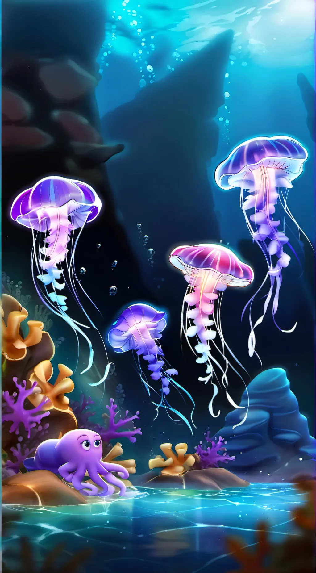 ai character: Jelly! (Jellyfish) background