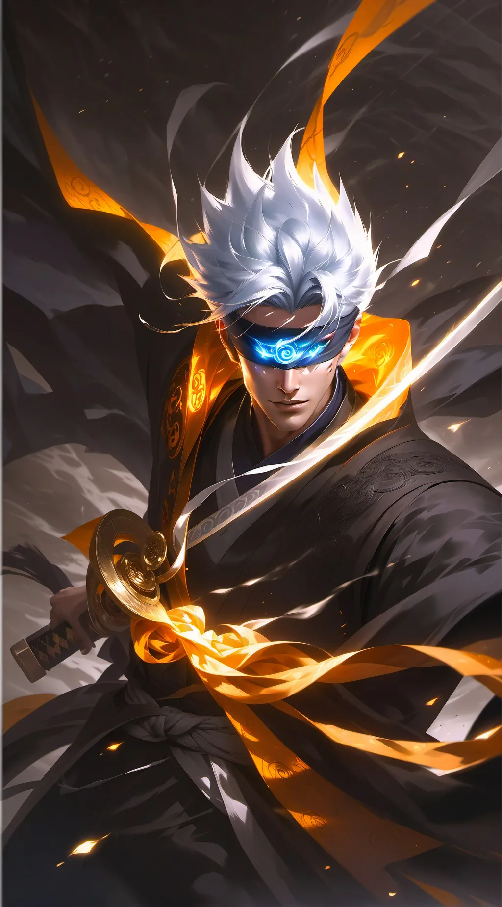 ai character: SATORU GOJO background