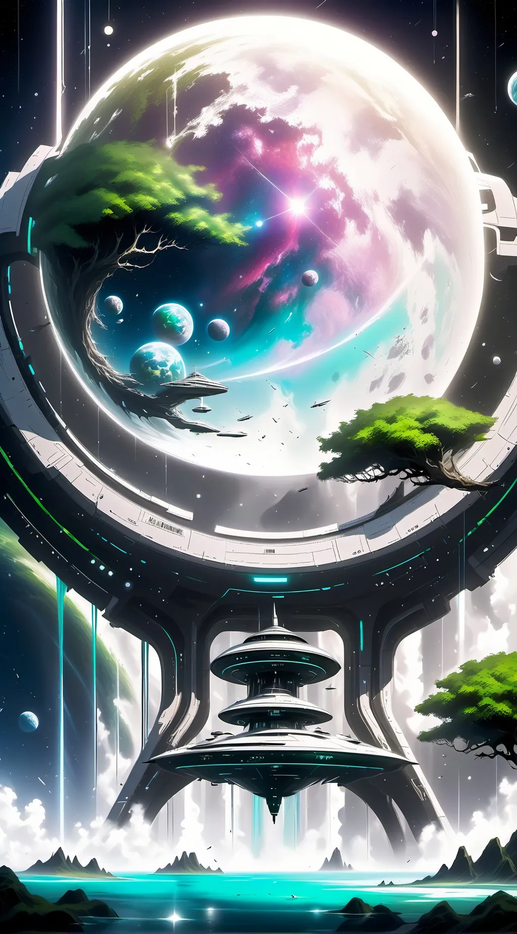 ai character: Earth in 2100 background