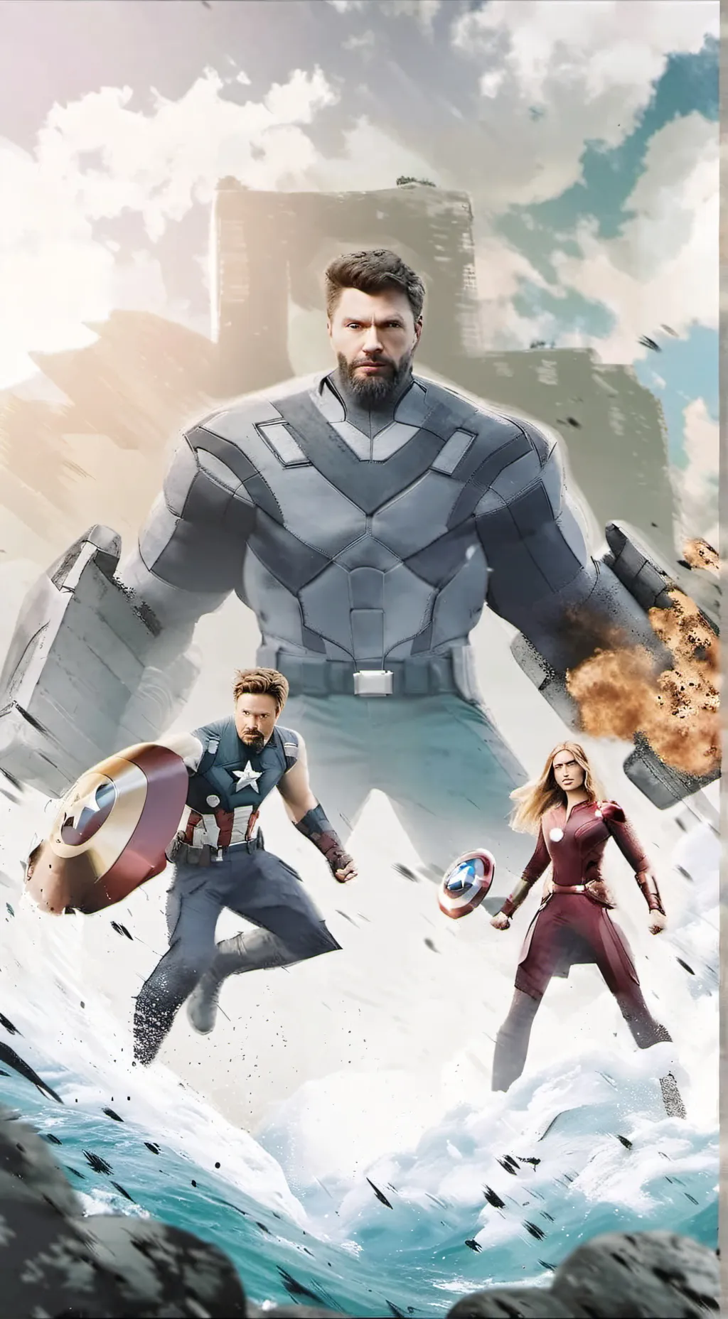 ai character: avengers background