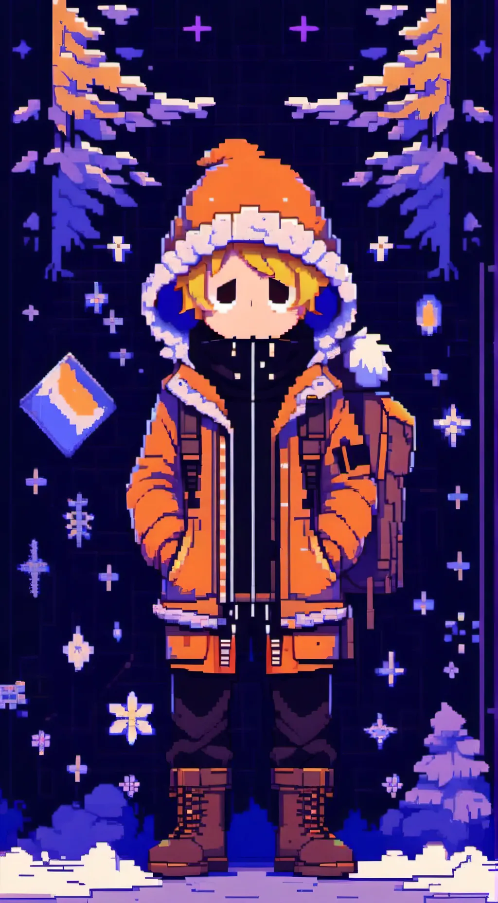 ai character: Kenny McCormick background