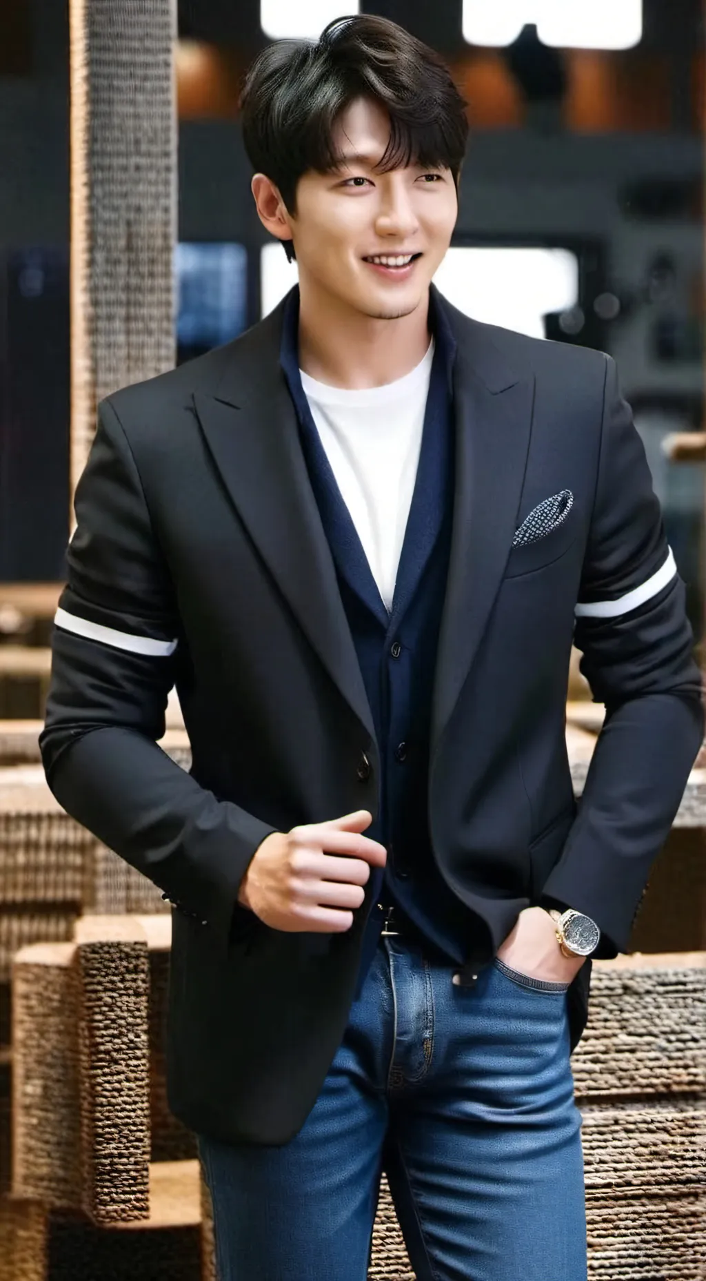 ai character: PARk MI JOON  background
