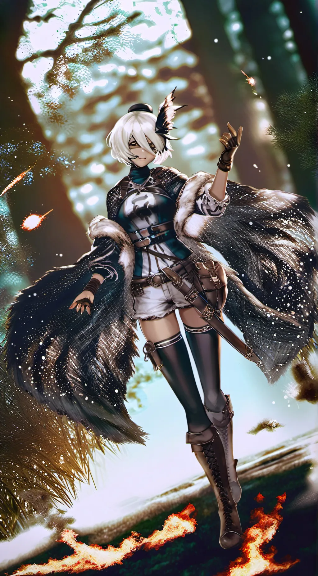 ai character: YorHa 2B background