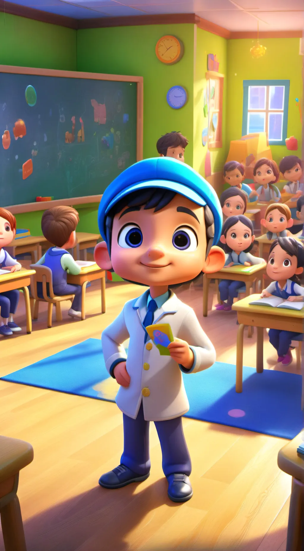 ai character: Pre-K Classroom background