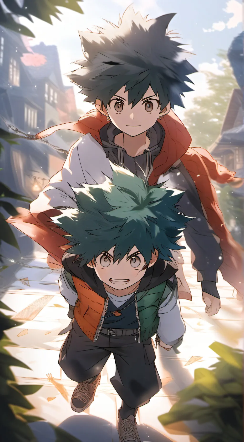 ai character: Deku kidnaped  background