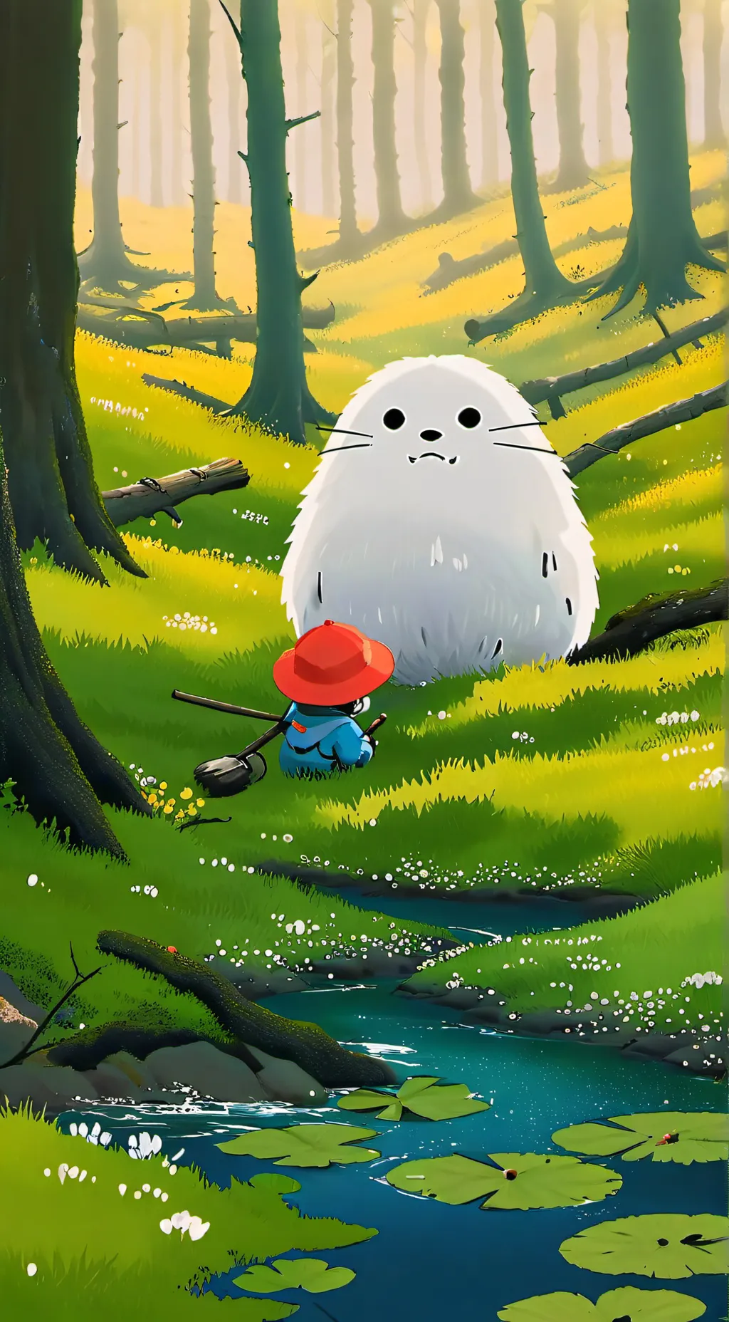 ai character: SPRUNKI HATES GRAY background