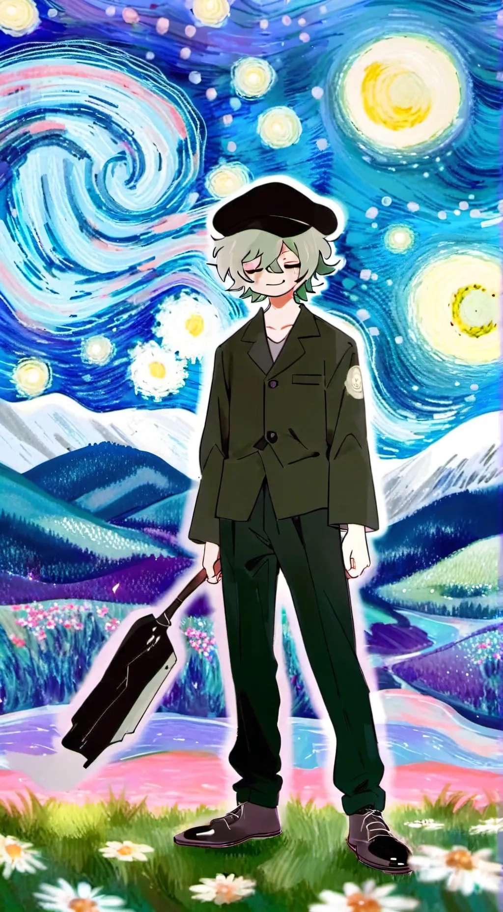 ai character: salesman  background