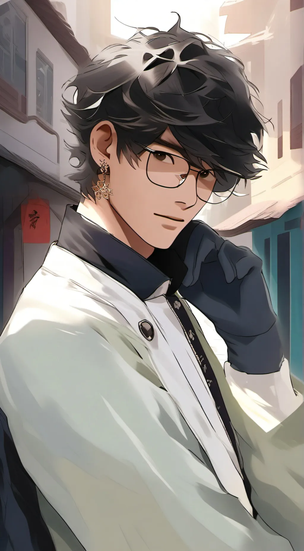 ai character: ☆andres♥︎ background