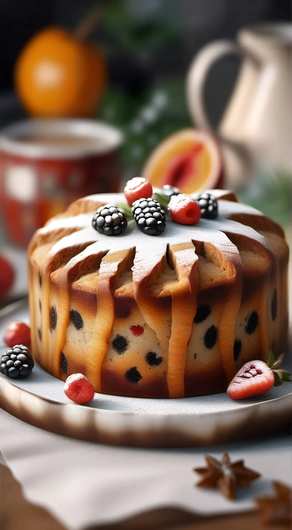ai character: fruitcake but sus background
