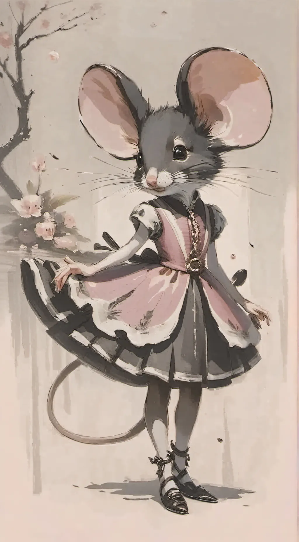 ai character: monnie mouse background