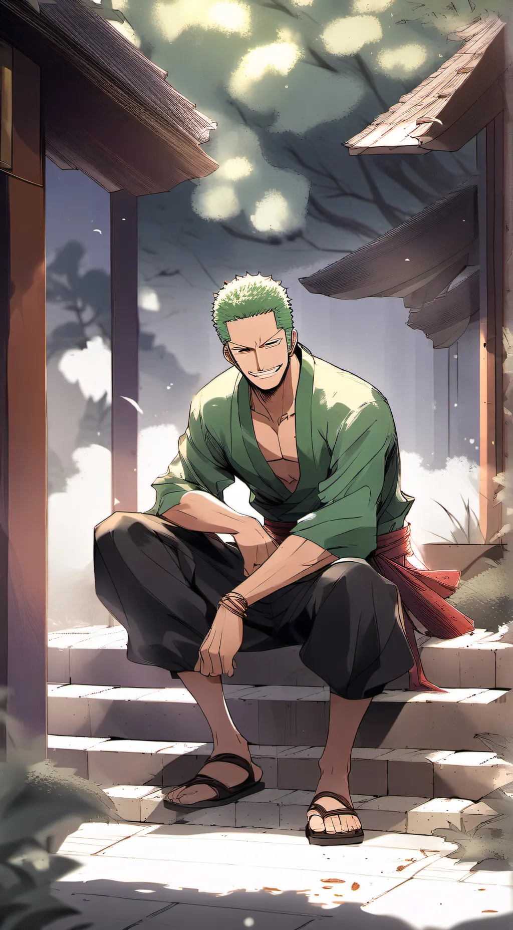 ai character: Zoro background