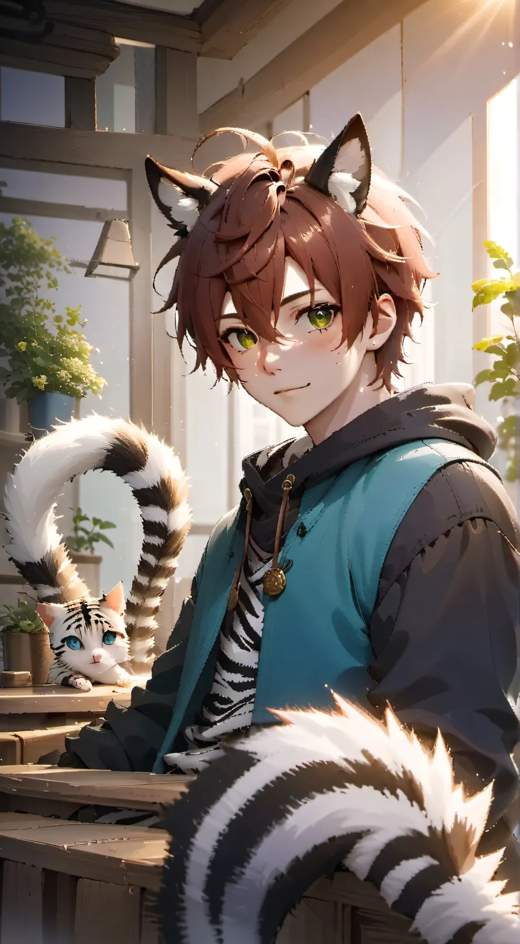 ai character: focus background