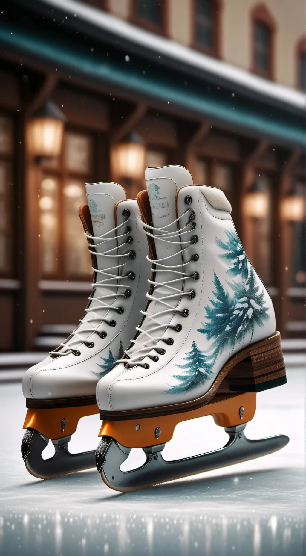 ai character: Ice skating  background