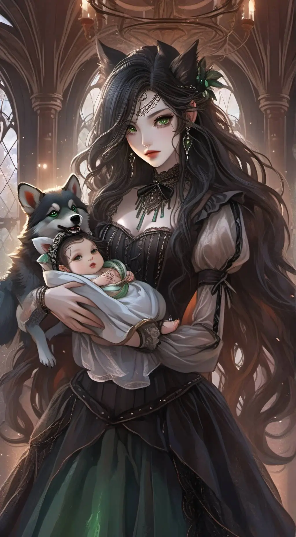 ai character: Queen Myvora  background