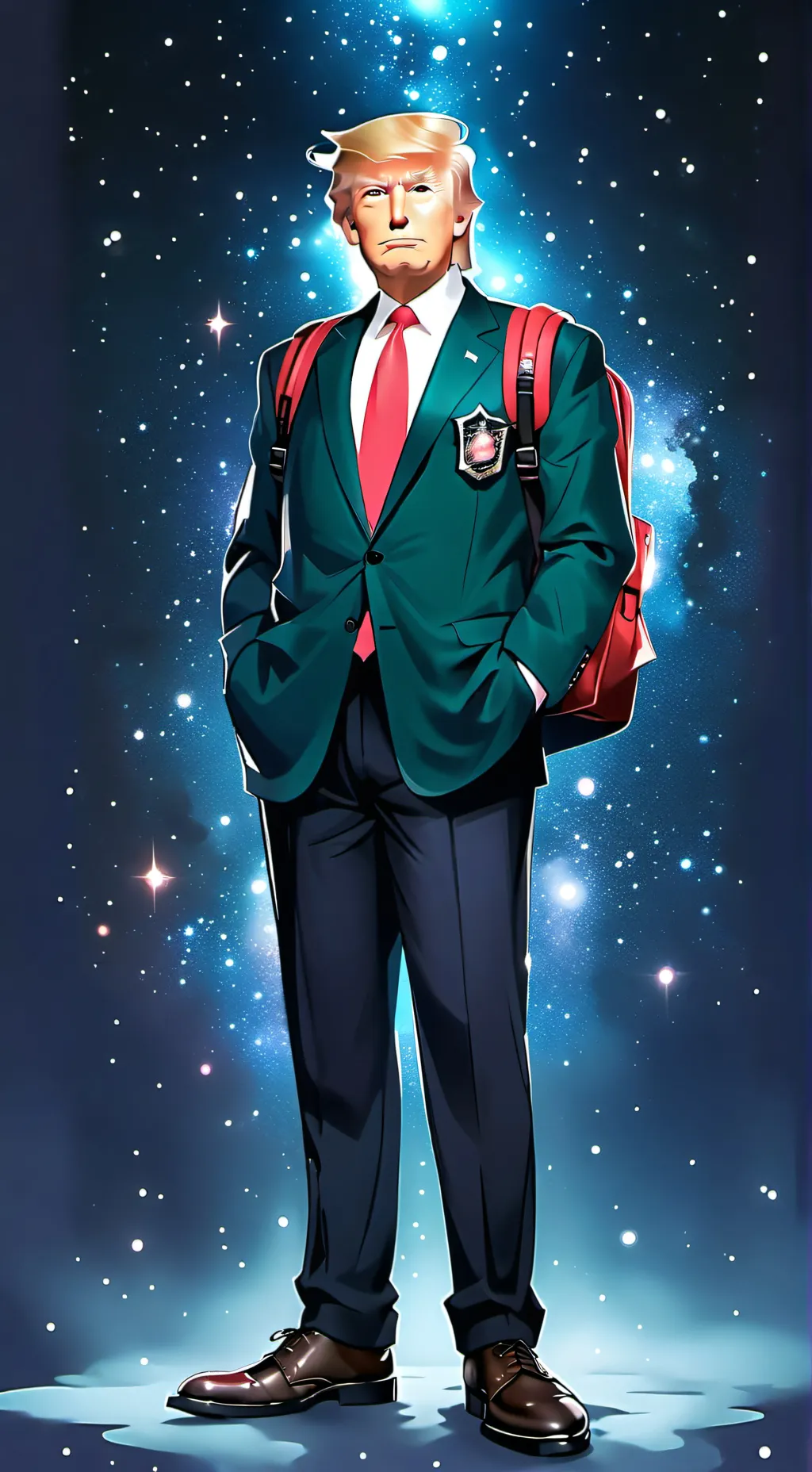 ai character: Donald Trump gos s background