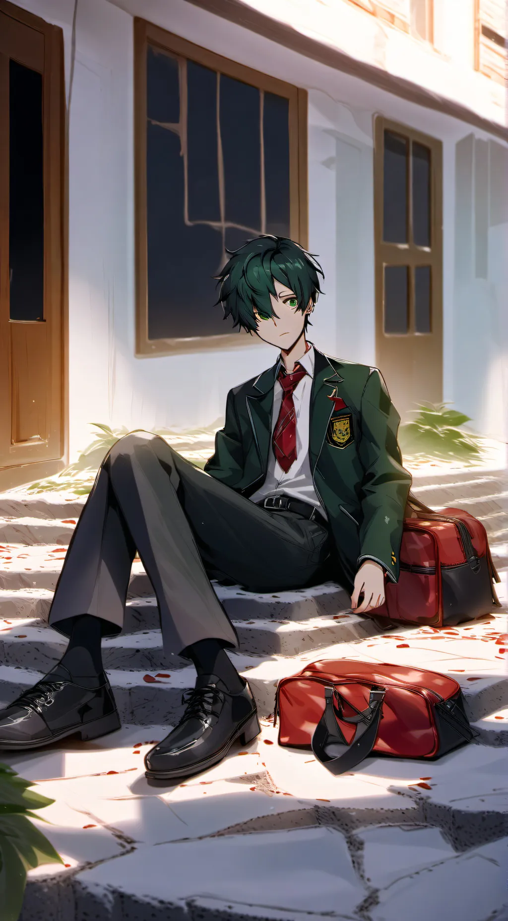 ai character: Deku  background