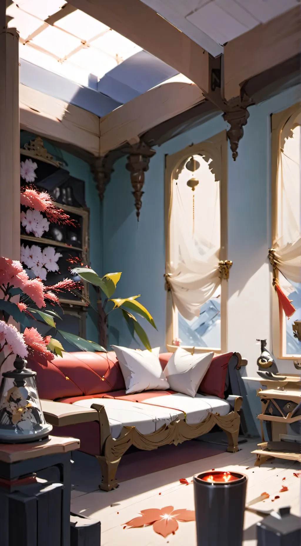 ai character: gacha react room  background