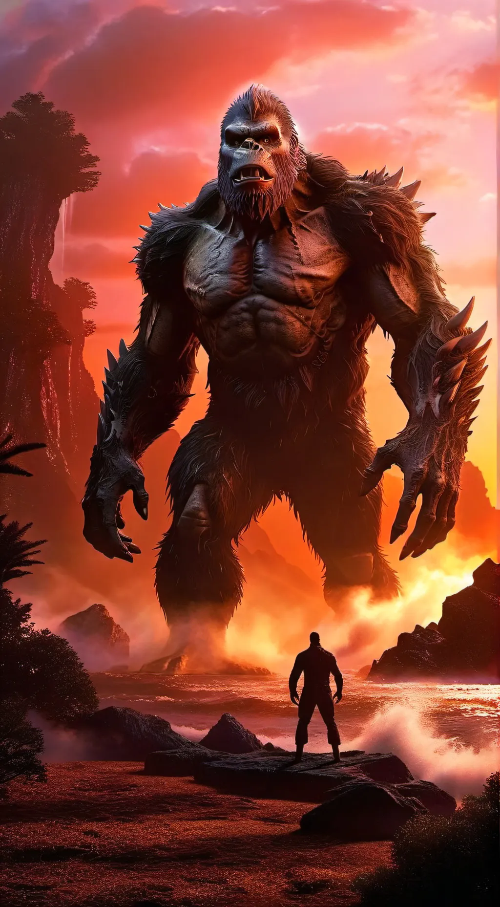 ai character: KING KONG  background