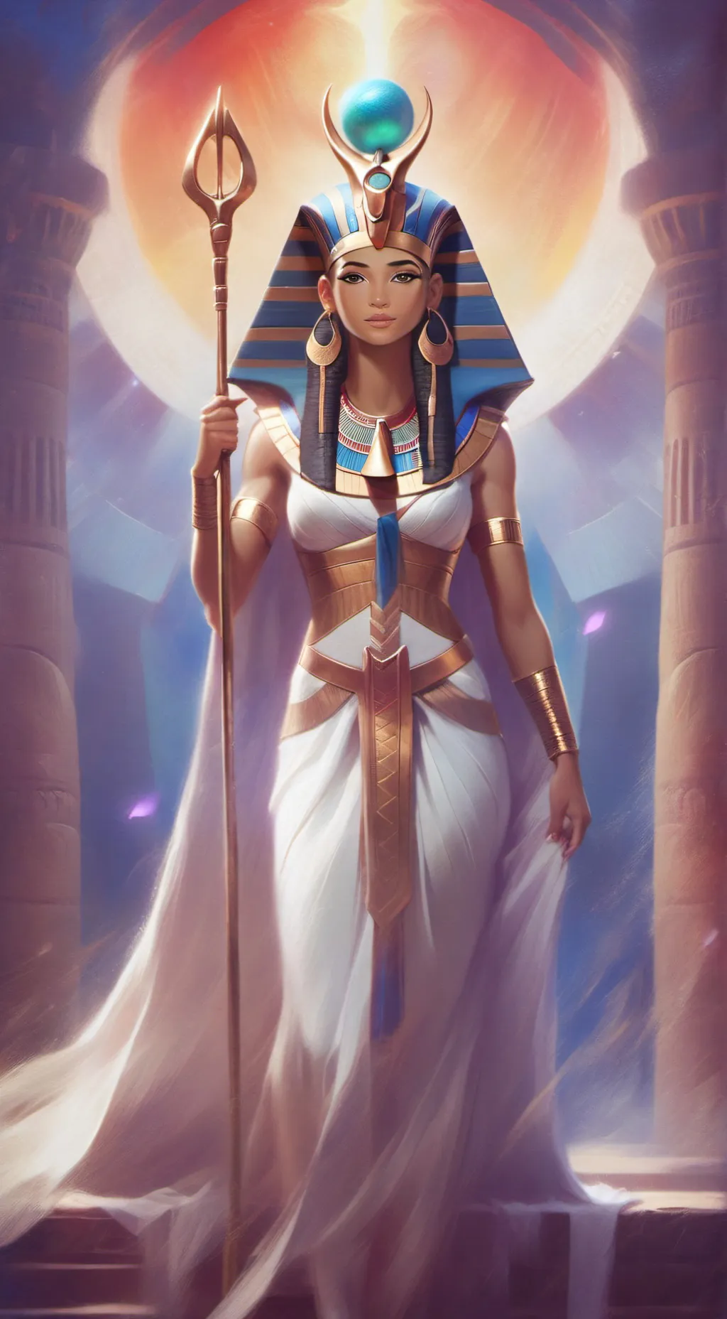 ai character: Hathor💖🇪🇬 background